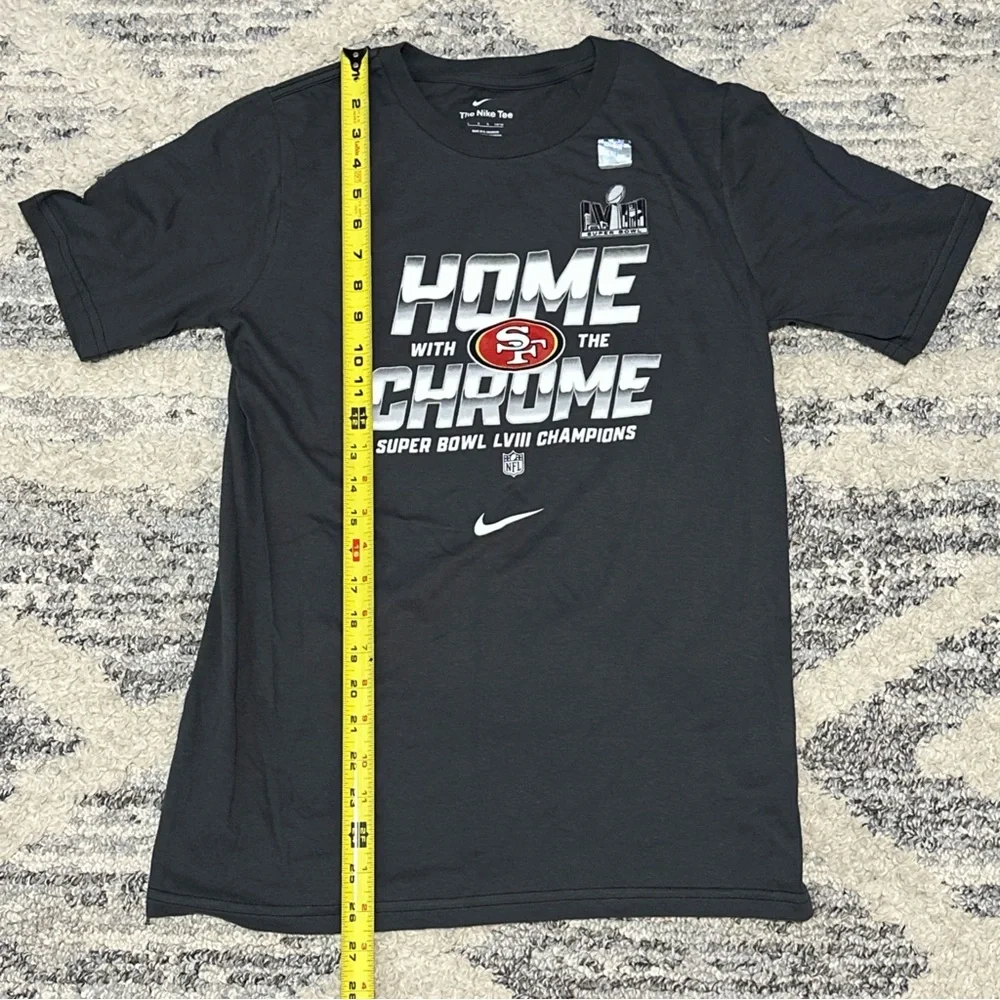 Nike San‎ Francisco 49ers Superbowl LXIII Home With The Chrome Tee Boy’s L 14/16